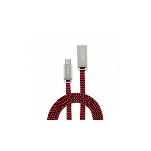 фото Кабель WIIIX USB - microUSB (CB955-2А-UMU-SK-12) 1.2 м красный шелк