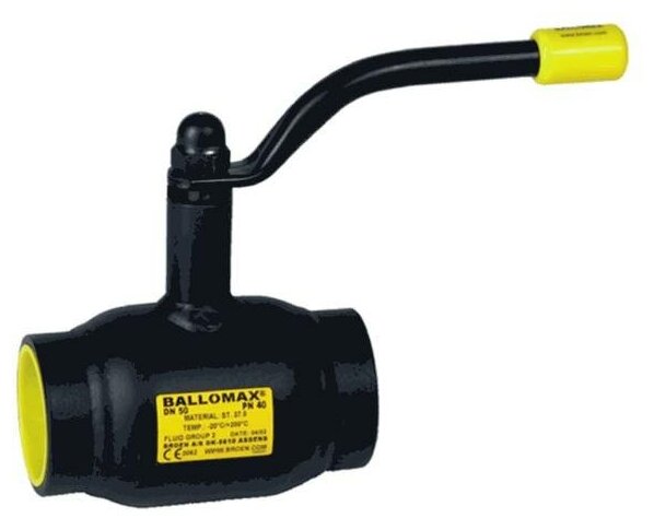 фото Кран шаровой сталь 09Г2С Ballomax КШТ 60.100 Ду 25 Ру40 ВР L=90мм BROEN КШТ 60.100.025. А.40