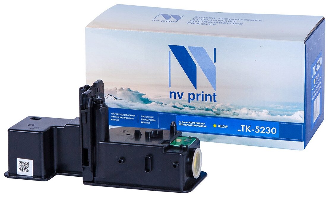 Тонер-картридж NV Print NV-TK5230Y для Kyocera ECOSYS P5021cdn, Kyocera ECOSYS P5021cdw (совместимый, жёлтый, 2200 стр.)