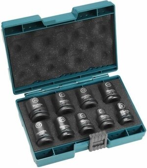 Набор ударных торцовых головок Impact Black 1/2", 9 шт. Makita E-16564