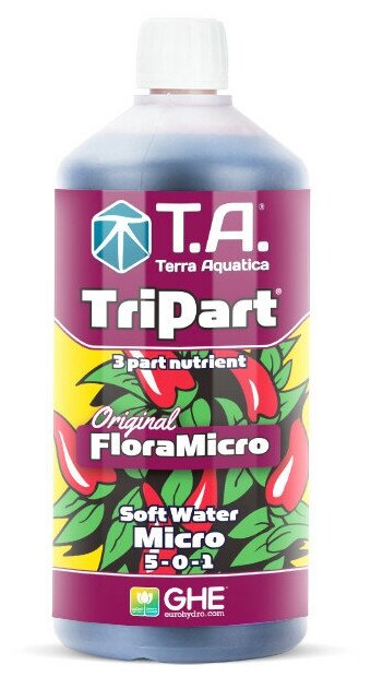 Удобрение Terra Aquatica TriPart Flora Micro SW 1 л (GHE ) для мягкой воды