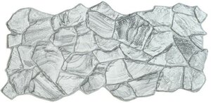 Панель ПВХ Камни, Песчаник графитовый, 980х480мм.