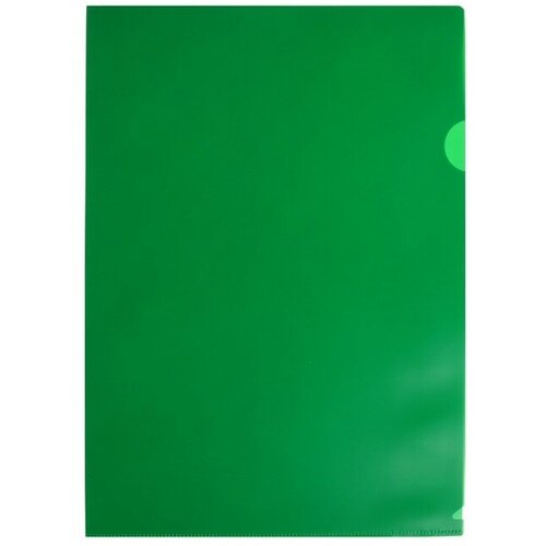 Папка-уголок, А4, 180 мкм, , непрозрачная, зелeная 20 шт