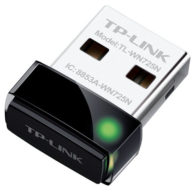 Сетевой адаптер TP-Link SOHO TL-WN725N Беспроводной USB Нано адаптер 150 Мбит/с стандарта N c кнопкой QSS(Realtec)
