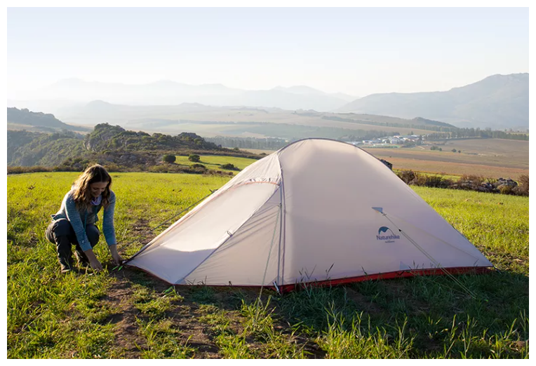 Палатка Naturehike Cloud Up Si 1-местная, алюминиевый каркас, сверхлегкая, серо-красный