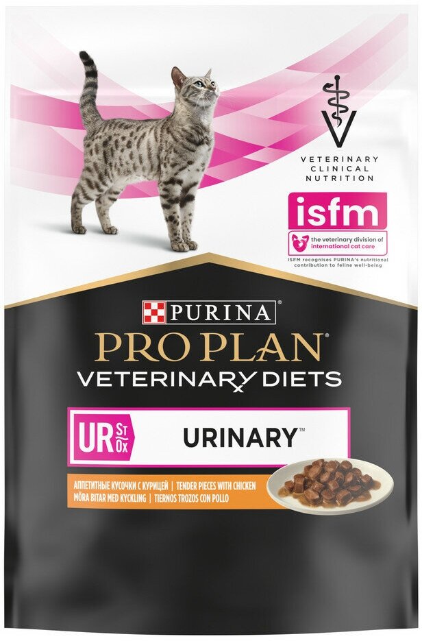Pro Plan Veterinary Diets UR Urinary для кошек при МКБ, курица, 85 гр. - фотография № 1