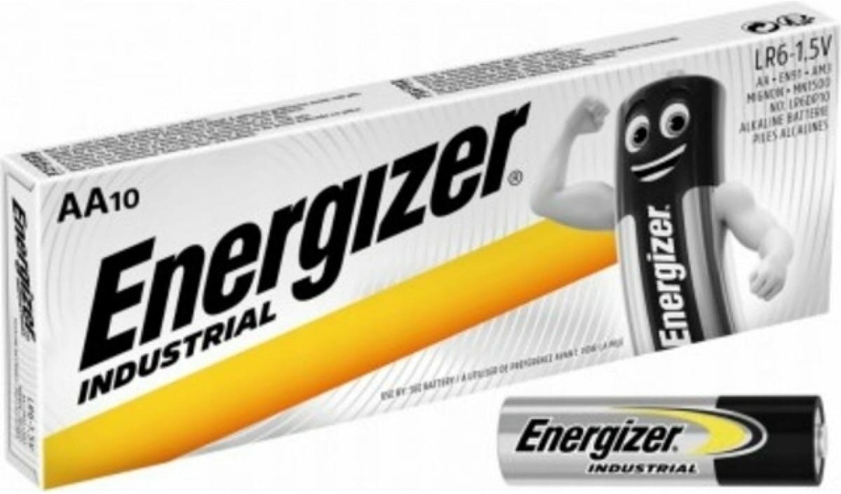 Батарейка Energizer Industrial AA/LR6 (EN91, AM3) 10шт. Alkaline 7638900361056