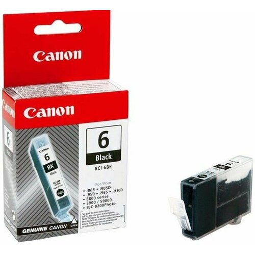 Картридж Canon 6 черный BCI-6BK оригинальный для Canon PIXMAP6000 iP8500 S800