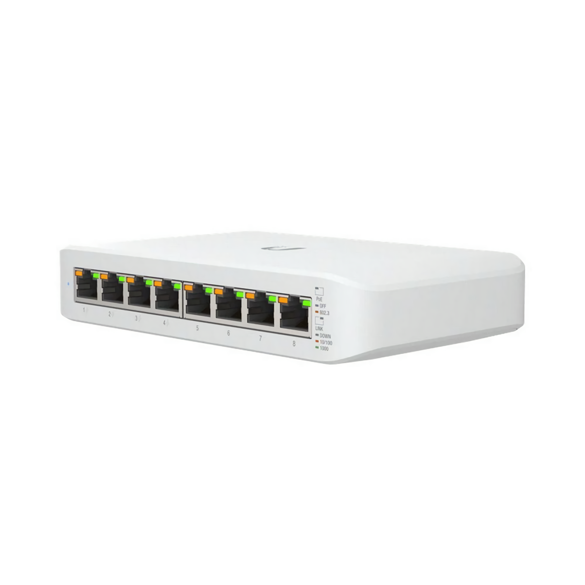 PoE-коммутатор UniFi Switch Lite 8 PoE (USW-Lite-8-PoE) Ubiquiti , 8х 1G RJ45, раздача 52 Вт (071156) (10)