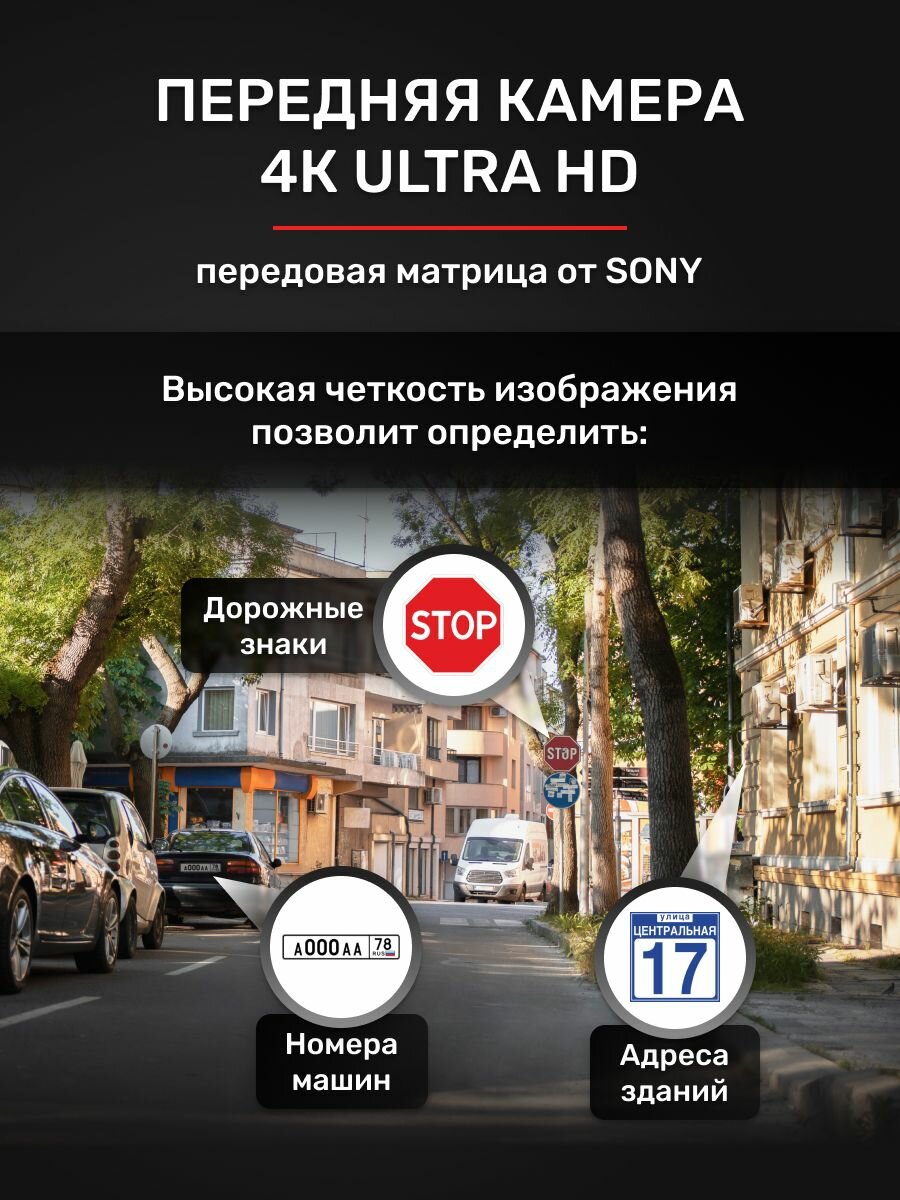 Видеорегистратор автомобильный BOSLLER Falcon Vision G5 с двумя камерами 4K , wi-fi , флешкой , датчиком удара и ночной съемкой — фото 1