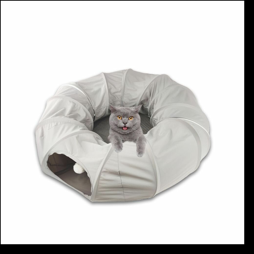 Кошачий туннель Nest, складной, бронзовый, для собак, 85х26 см