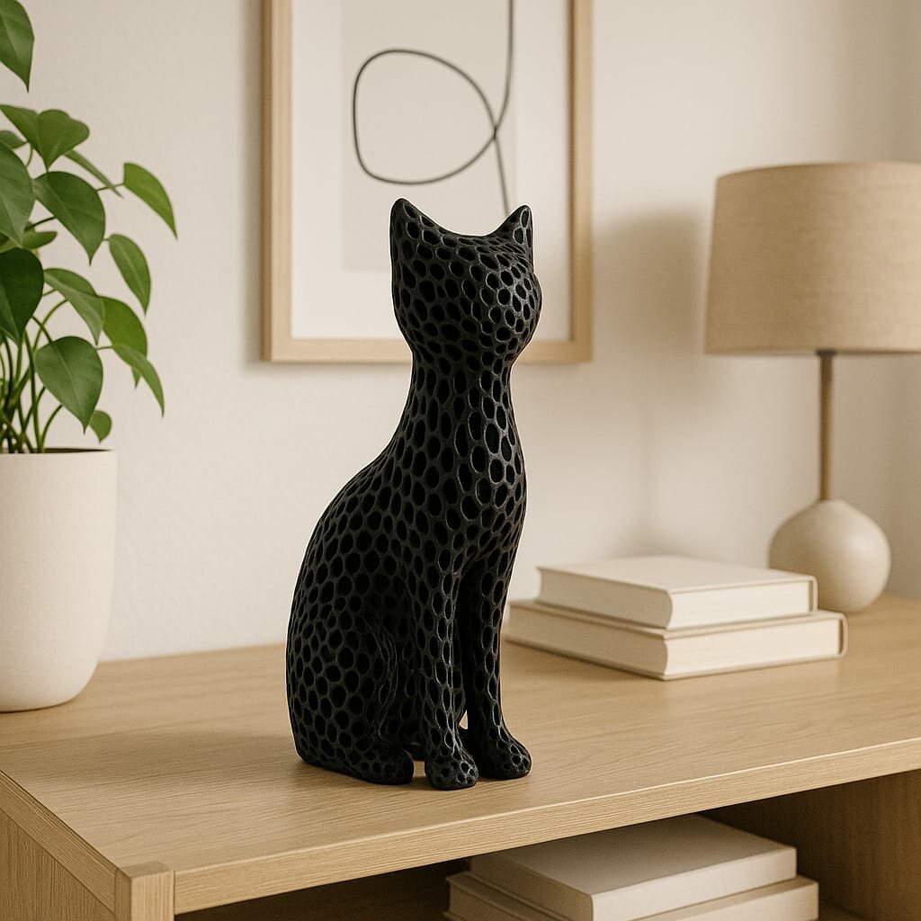 Статуэтка для интерьера Кошка фигурка для домашнего декора высота 18см.