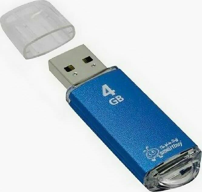 Флешка USB флеш карта (SB4GBVC-B) 4GB V-CUT BLUE