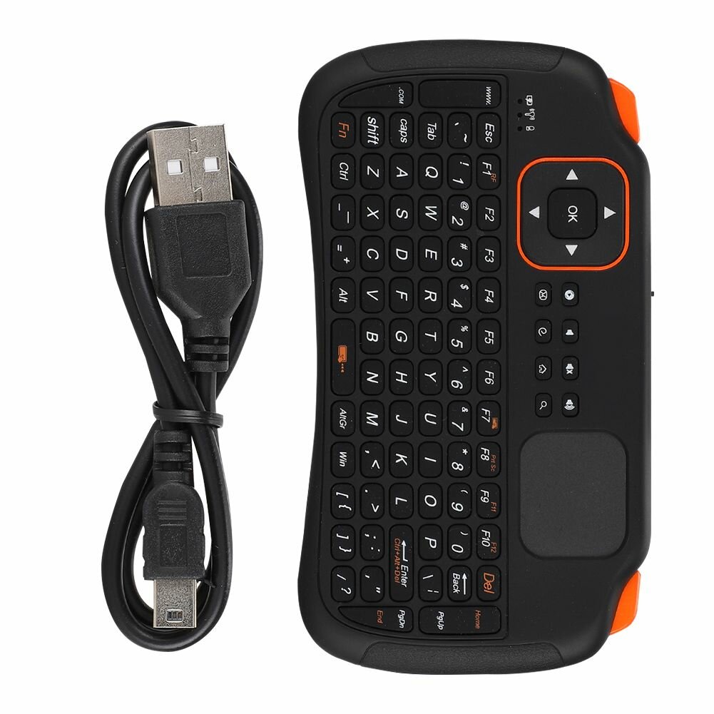Беспроводная клавиатура Android 2.4G, 83-клавишная мини-клавиатура USB с сенсорной панелью дистанционного управления