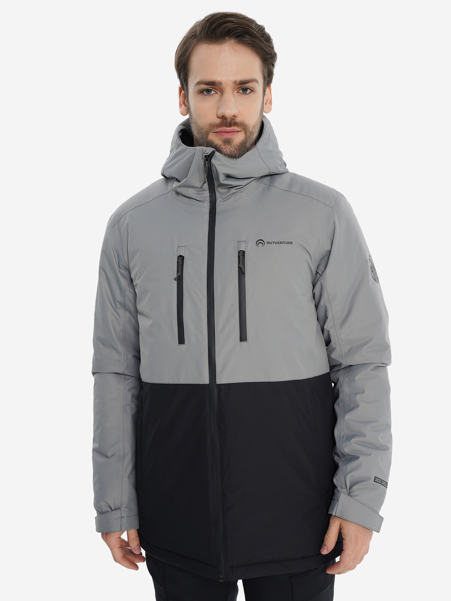 Куртка спортивная OUTVENTURE, размер 54, серый/черный — фото 1