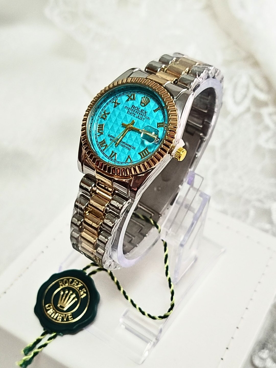 Наручные часы Rolex, зеленый,