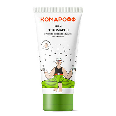 Средство от комаров и летающих насекомых для всей семьи комарофф крем 100 мл