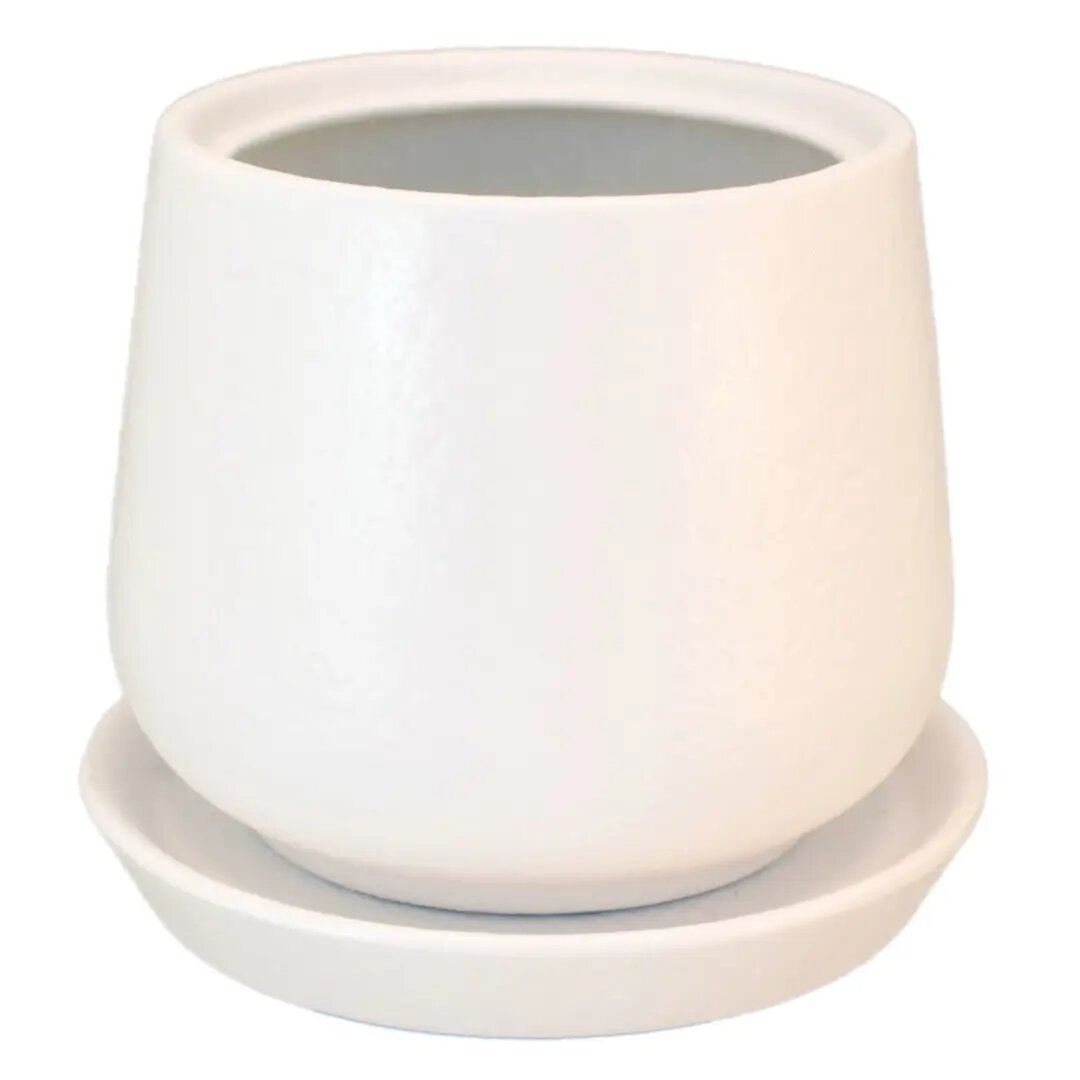 Горшок цветочный Gonchar Скарлет 12 h13 см v1 2 л керамика белый