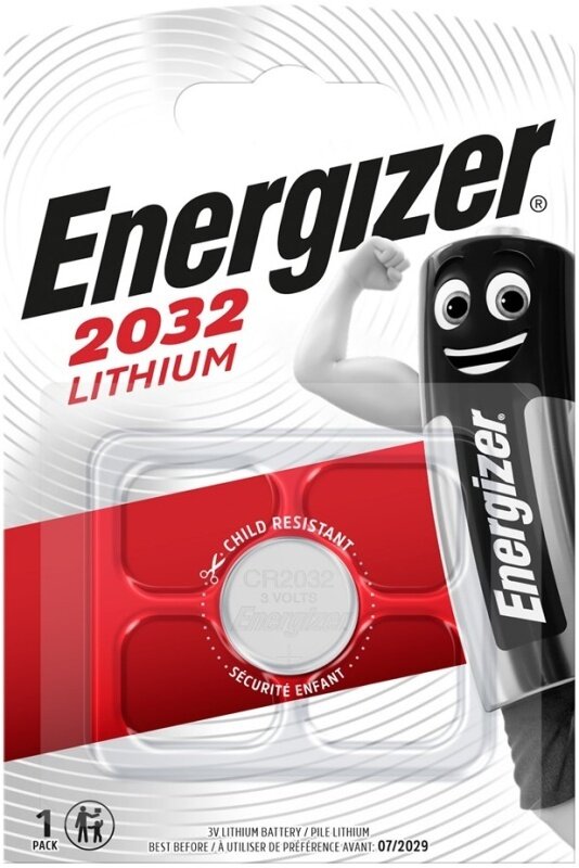 Батарейка Energizer Lithium CR2032 1BL 7638900083040, (1) шт. в упак (бл) — фото 1