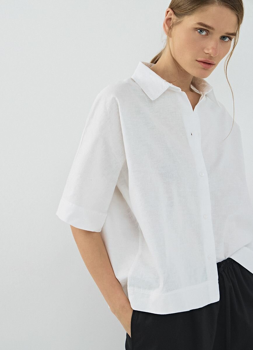 Блуза O'STIN Весна-лето 2025, размер XL, белый