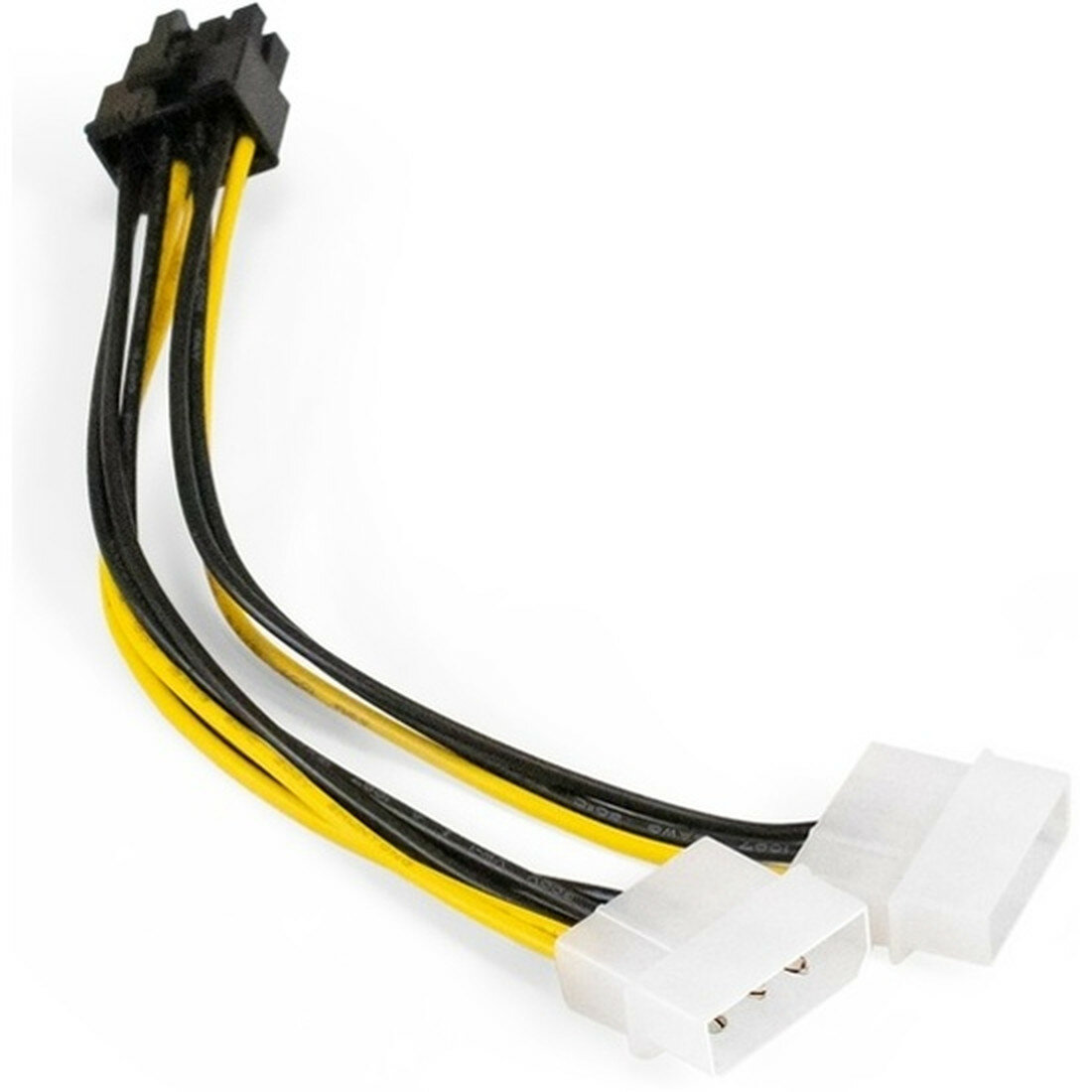 Переходник питания PCI-Express 8pin Exegate EX-CC-PSU-62 от 2х разъемов Molex IDE блока питания, 0,15м.