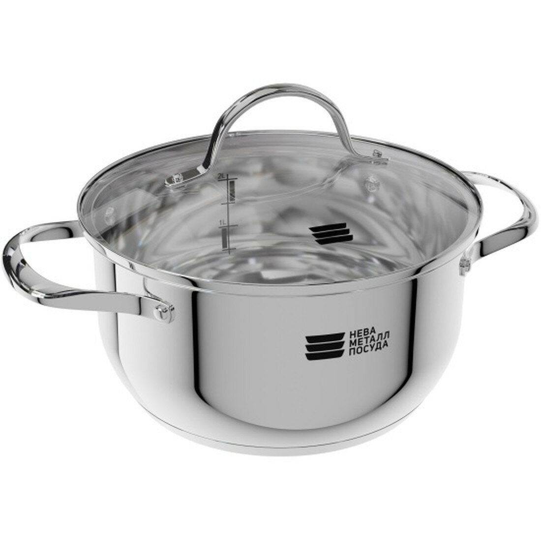 Кастрюля Нева Металл Посуда  Presto  КС132  нержавеющая сталь  3 2 л