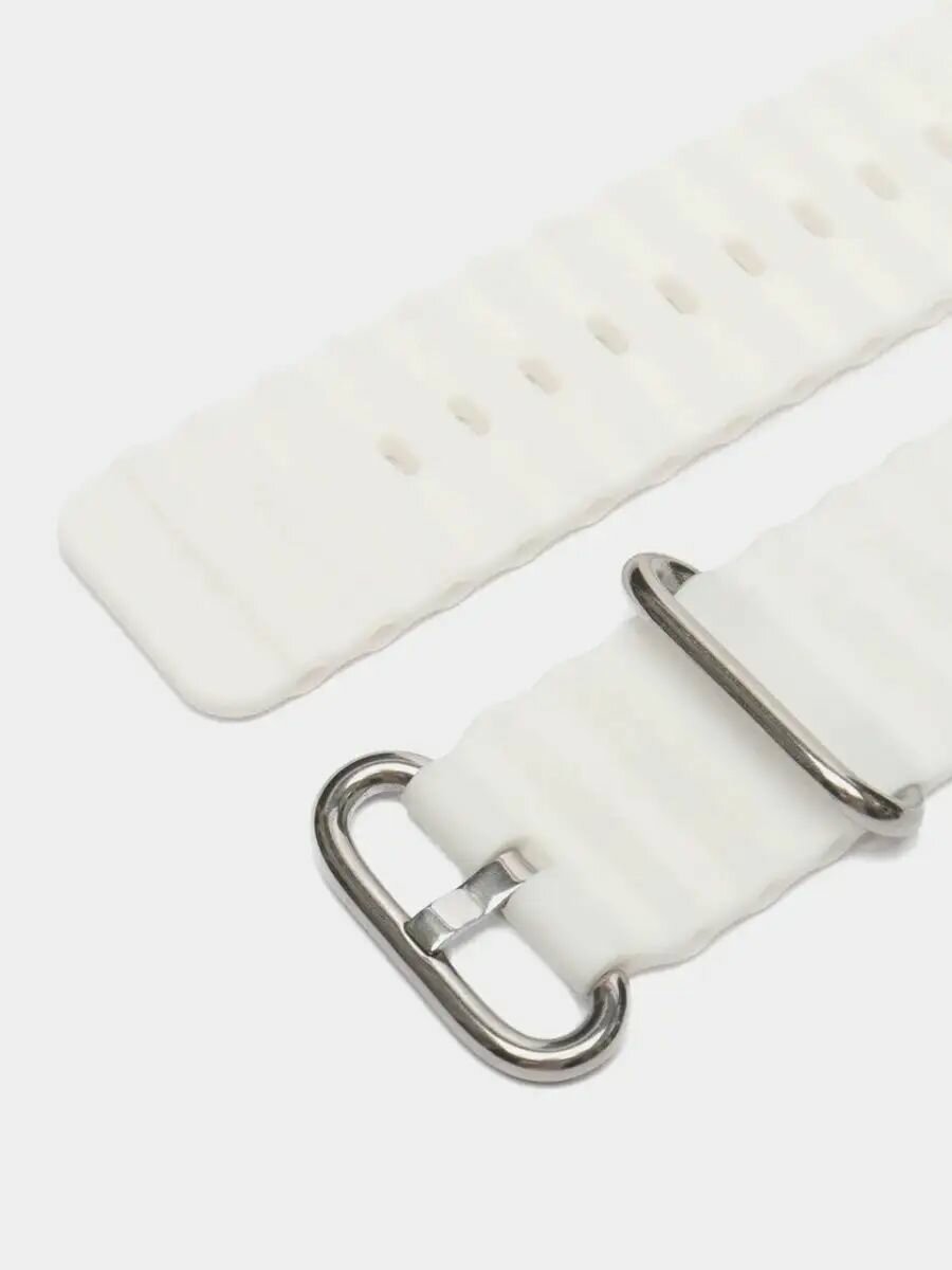 Ремешок для Apple Watch 44mm 45mm 46mm 49mm Ocean Band, Белый — фото 1