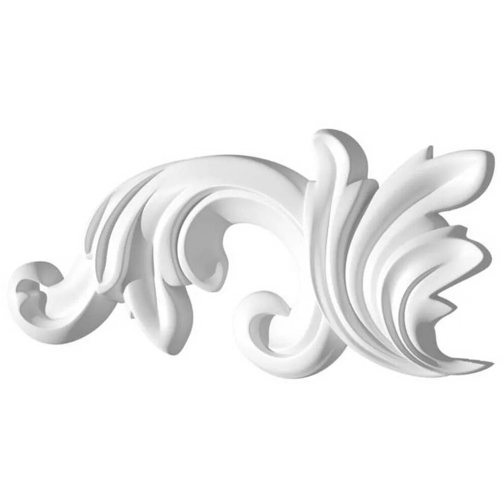 Элемент декоративный Decor-Dizayn (Декор-Дизайн) 165х71х25 мм Белый Полиуретан 2 шт в упаковке H1-DD301 LR