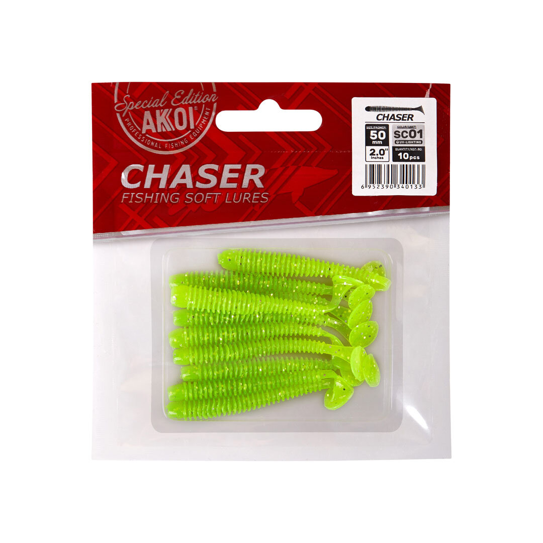 Силиконовая приманка AKKOI CHASER 50мм цвет SC01 (1 пачка - 10 шт)