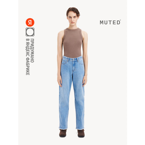фото Джинсы muted straight, размер 30, голубой,