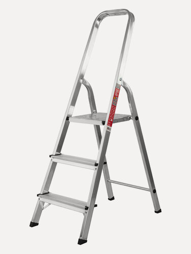 Изображение товара Стремянка 3 ступени MTX, усиленная алюминиевая рама, 150 кг максимальная нагрузка и 259.7 см рабочая высота, 9771277