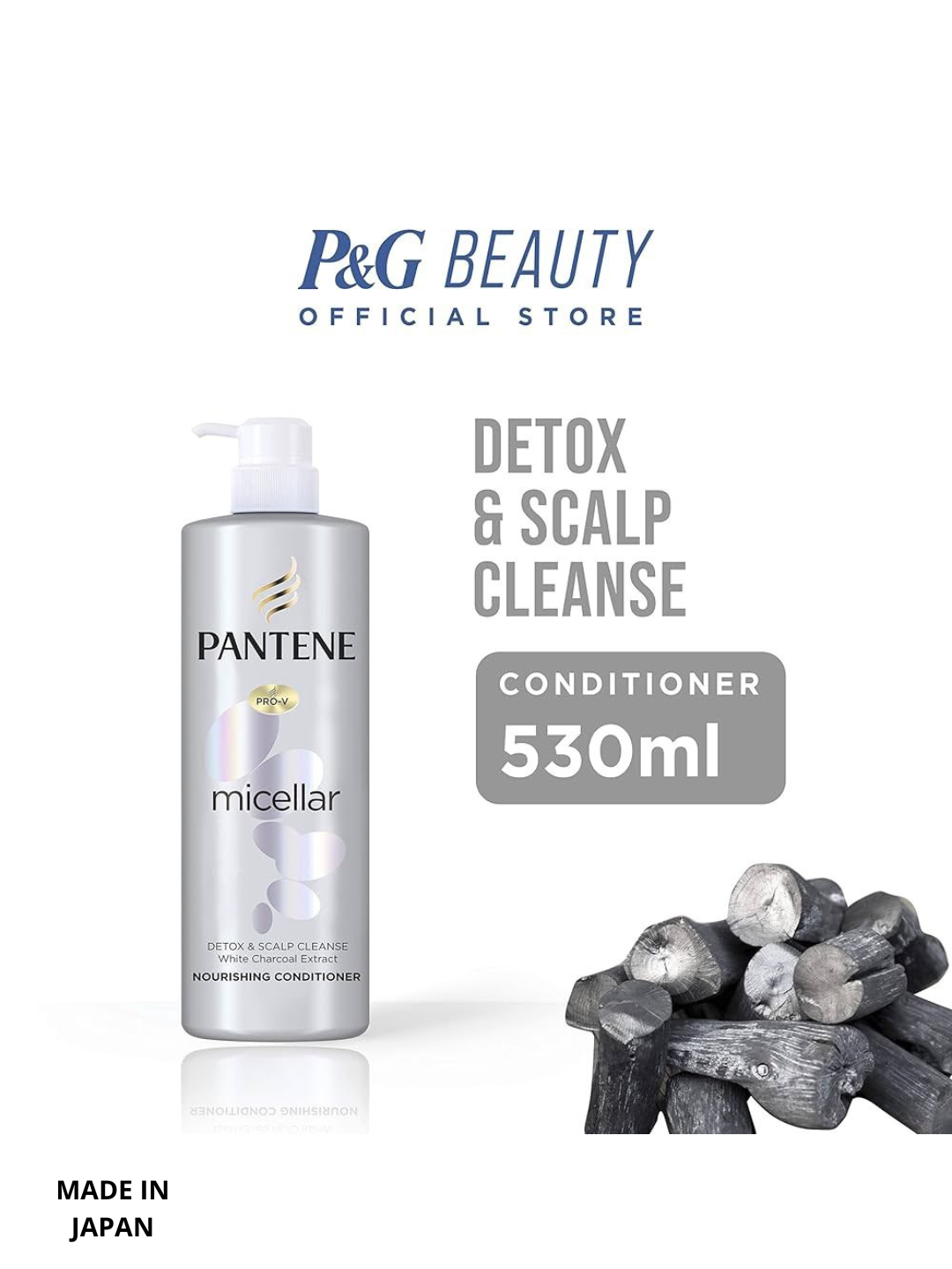 Мицеллярный шампунь и кондиционер-Pantene Pro-V Micellar Detox, Made in Japan. 530 мл