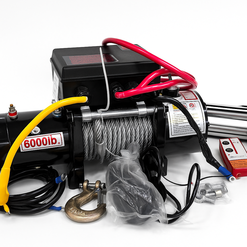 Лебедка Автомобильная 12В Electric Winch 6000 LBS / Электролебедка c грузоподъемность 3000кг