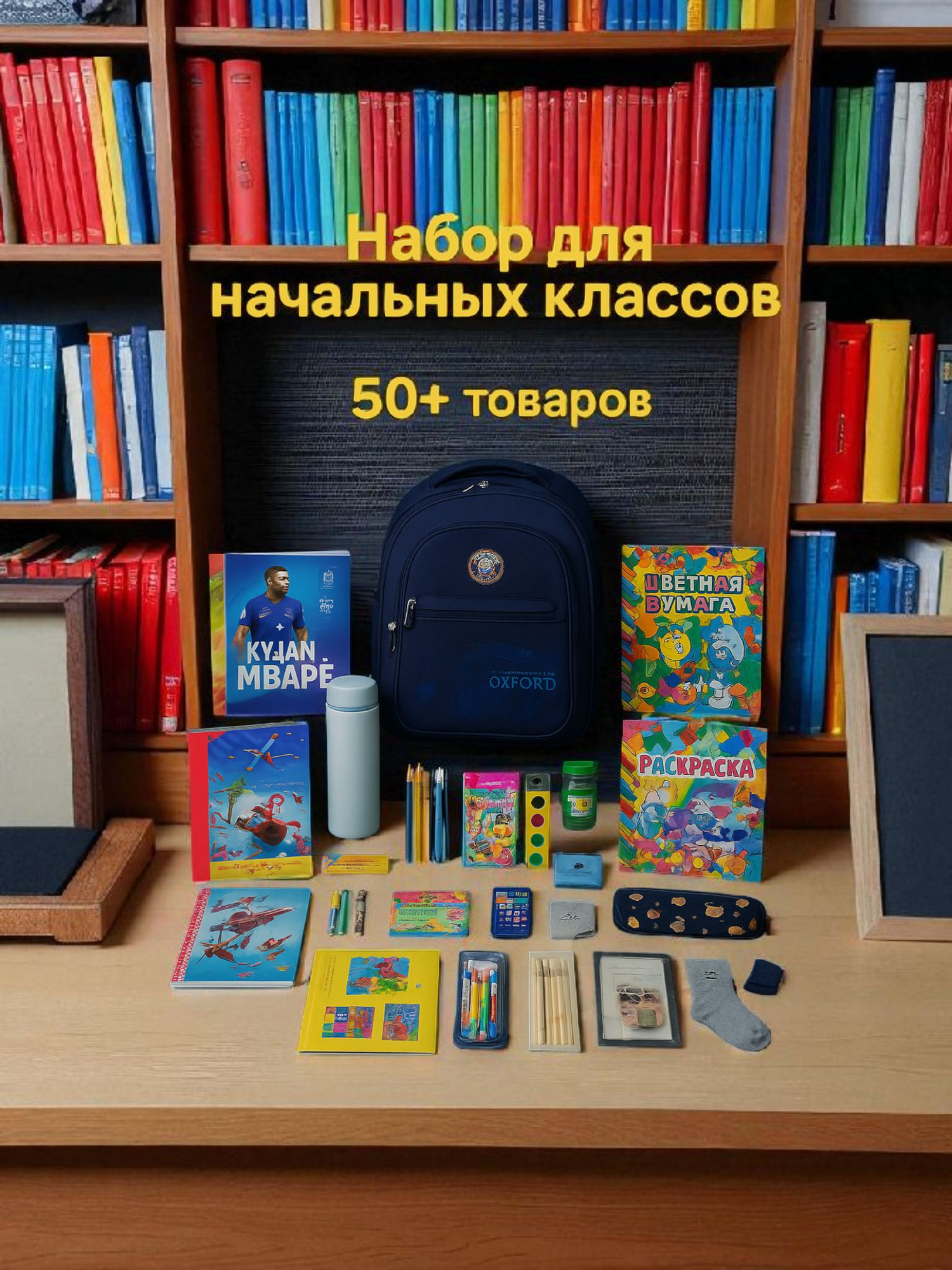 Полный набор для начальных классов для школы по цене одного рюкзака! В наборе более 50 товаров. Для мальчиков
