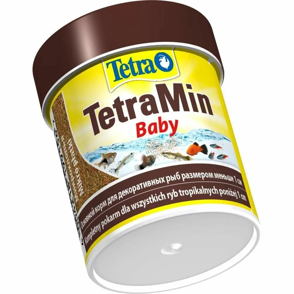 Tetra TetraMin Baby корм для мальков до 1 см микро-хлопья 66 мл