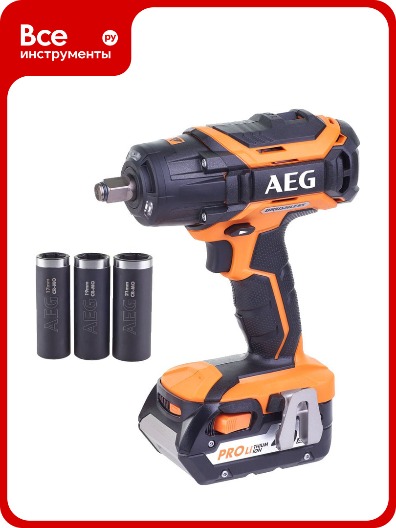 Бесщеточный аккумуляторный импульсный гайковерт AEG BSS18C12ZBL LI-402C 4935459427