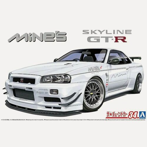 Изображение товара Сборные автомобилей модели Aoshima-05986 1/24 Nissan Mine's Skyline BNR34 GT-R car model kit