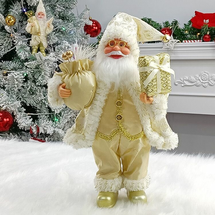 Фигурка новогодняя Санта Клаус высота 30см длина 30 см