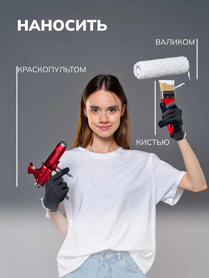 Краска прогресс акриловая водоэмульсионная интерьерная моющаяся матовая кухонная белоснежная для внутренних работ, декора интерьера детской комнаты, дома, ванной, мебели, окон банка 1,4 кг — фото 1
