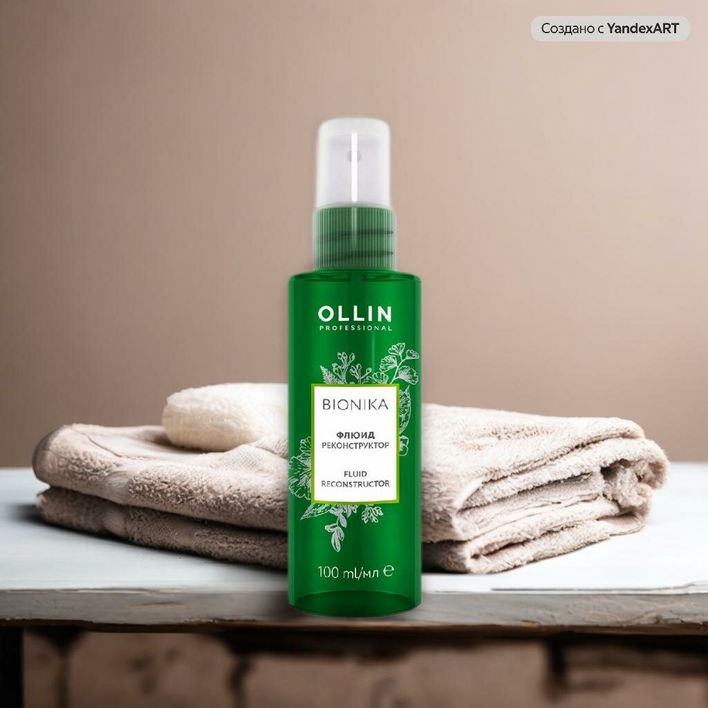 Ollin Professional Флюид для волос реконструктор несмываемый уход BioNika, 100 мл — фото 1