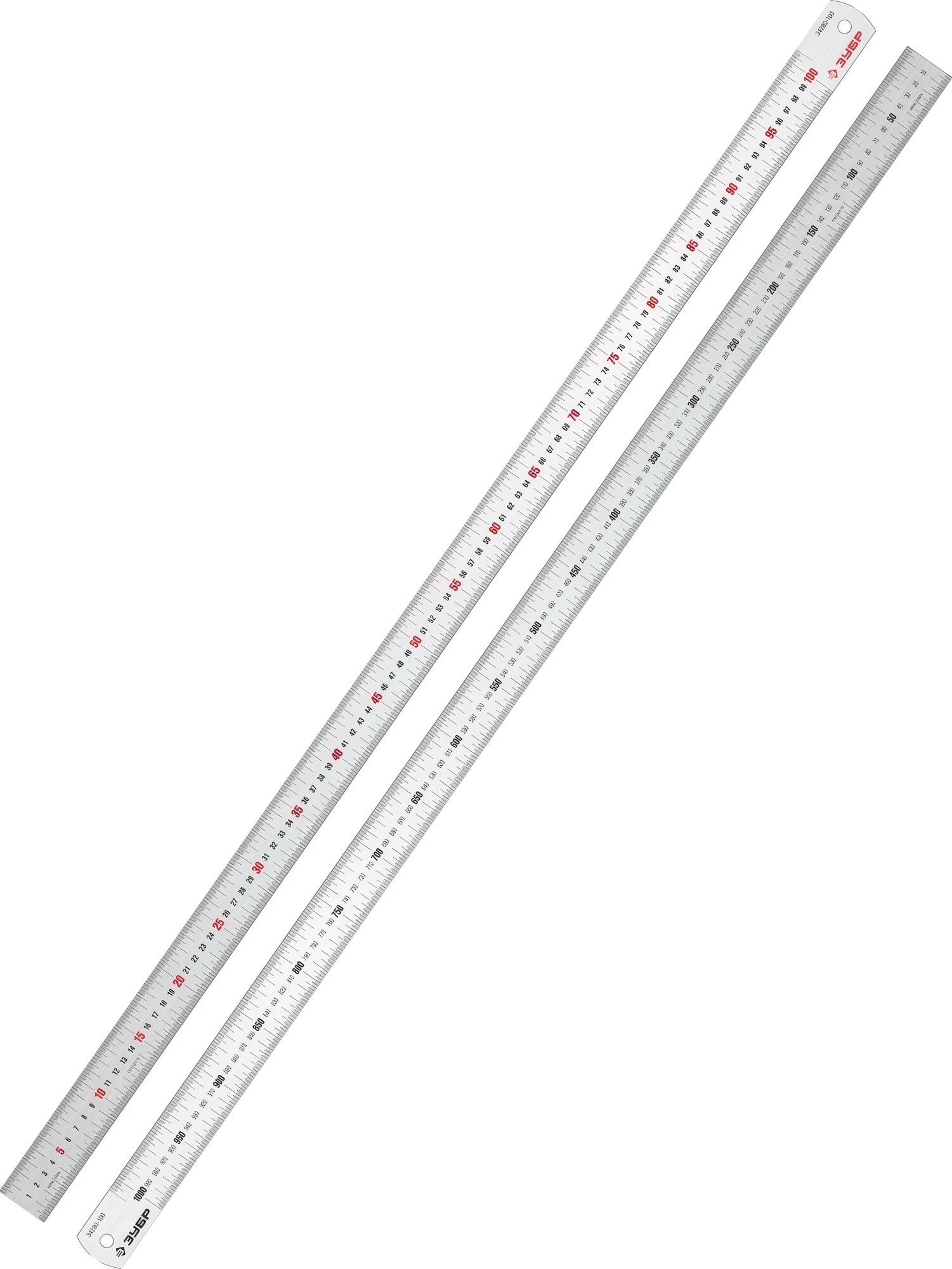 Усиленная нержавеющая линейка ЗУБР 34280-100