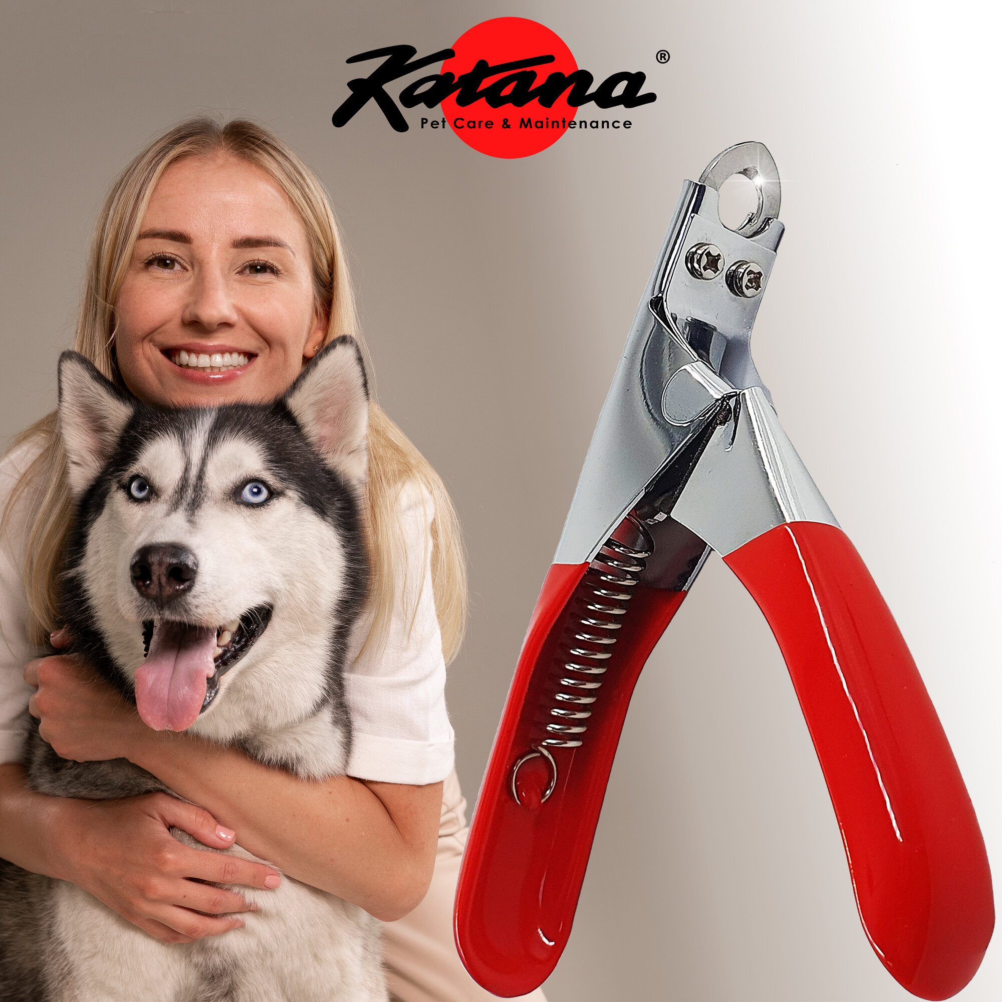 Когтерезка KATANA для собак всех пород и размеров. Безопасная гильотина (кусачки) для когтей щенков и взрослых мелких, средних и крупных собак.