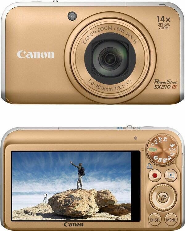 【美品】Canon PowerShot SX210 IS ゴールド Canon PowerShot SX210 IS Digital Camera (Gold) 4245B001 B&H
