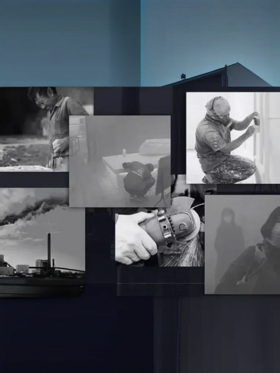 Картинки Маска респиратор полнолицевая защита от пыли краски химии