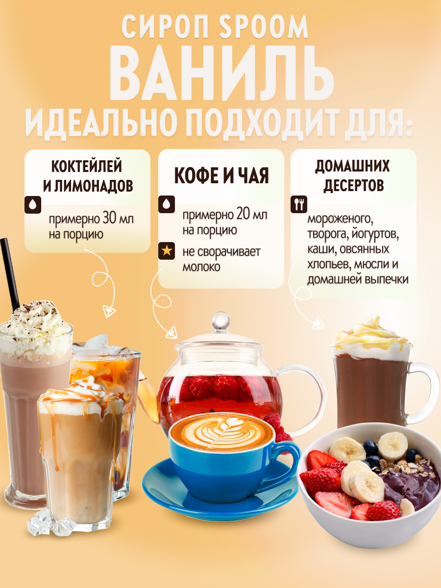 Сироп SPOOM Ваниль 1 л — фото 1