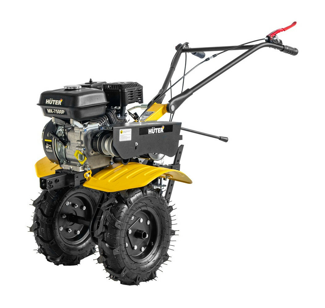 Мотоблок Huter МК-7500P бензиновый 75 л. с 100 см черно-серый