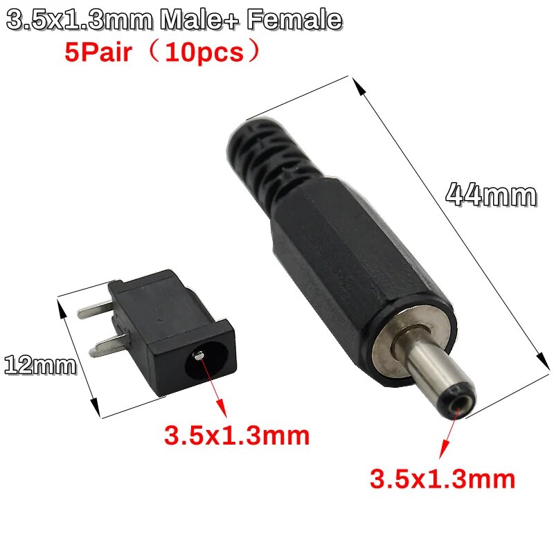 Набор разъемов DC002 ZUIDID 3.5x1.3mm 5Pair M-F