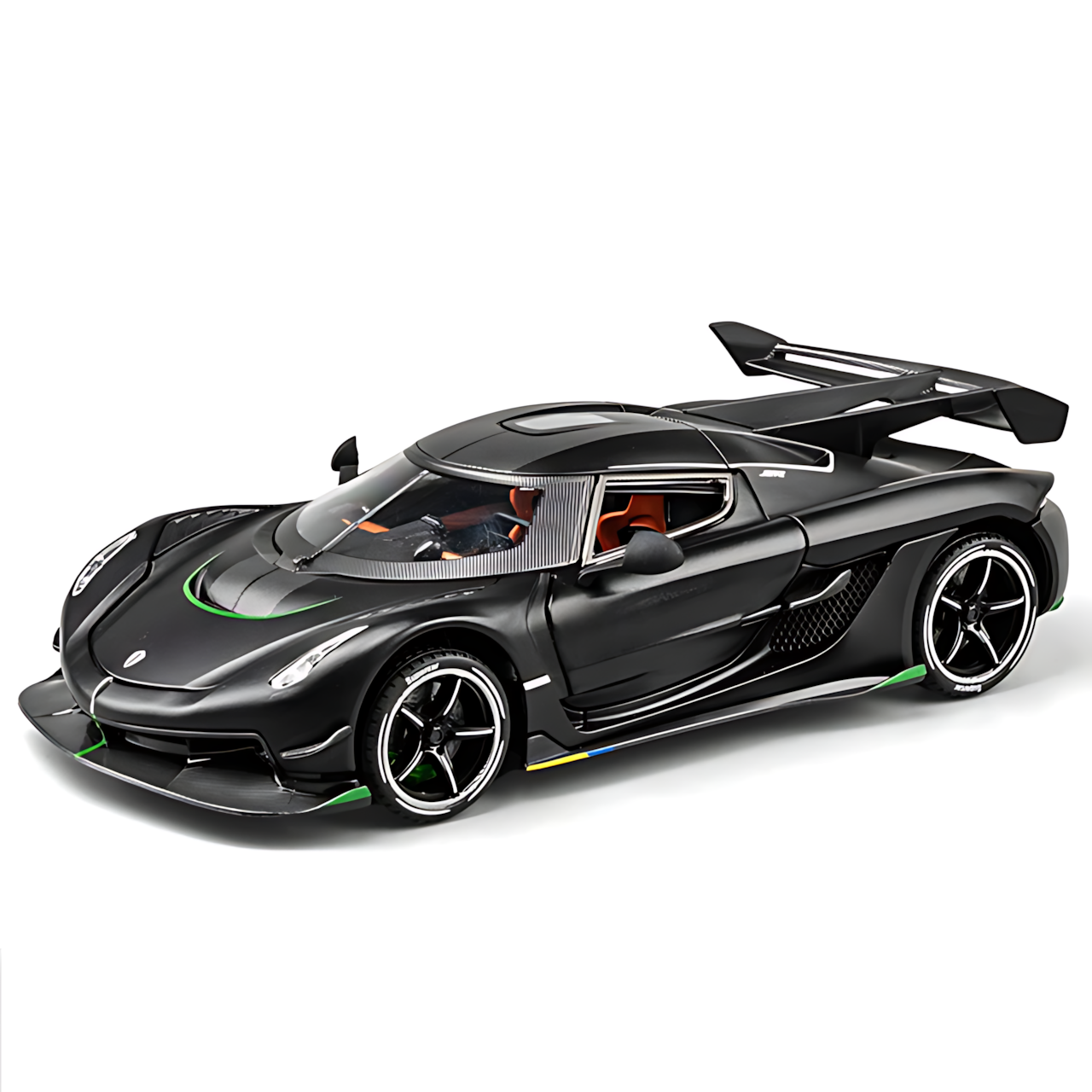 Машинка Che Zhi "Koenigsegg", заводная, реалистичная, черная, 1:24