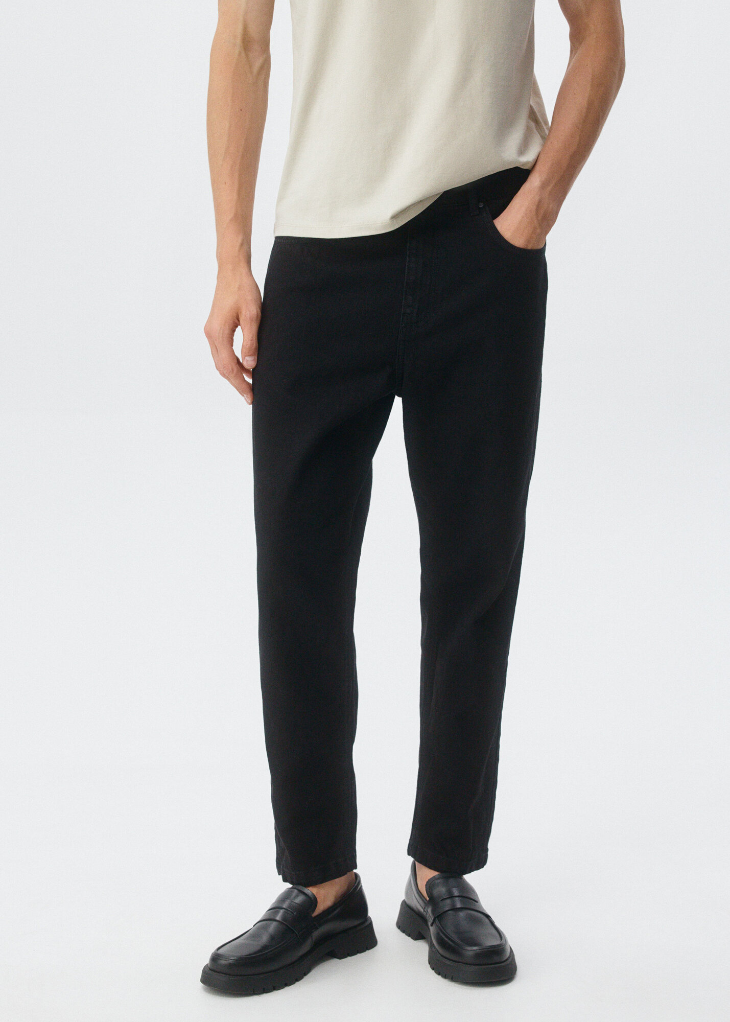 Джинсы классические  1, размер XS, черные — фото 1