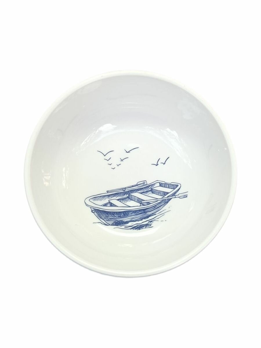 Набор тарелок для супа GrosGO, 2 тарелки 450 мл, меламин, рыбалка